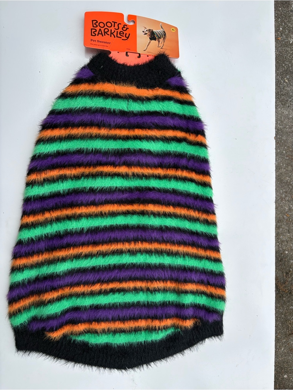 Boots & Barkley Dog Sweater SZ XL NEW Pets Up To 100 lbs Stripes Beatle Juice